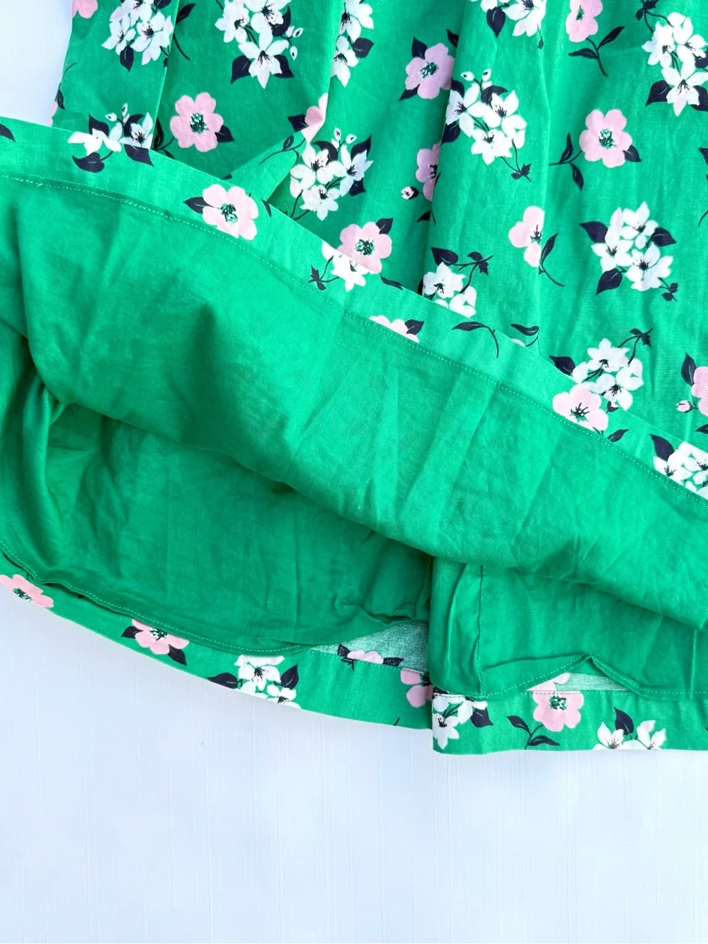 Kate Spade Lily Blooms Blaire Green Floral Smocked Dress Size S